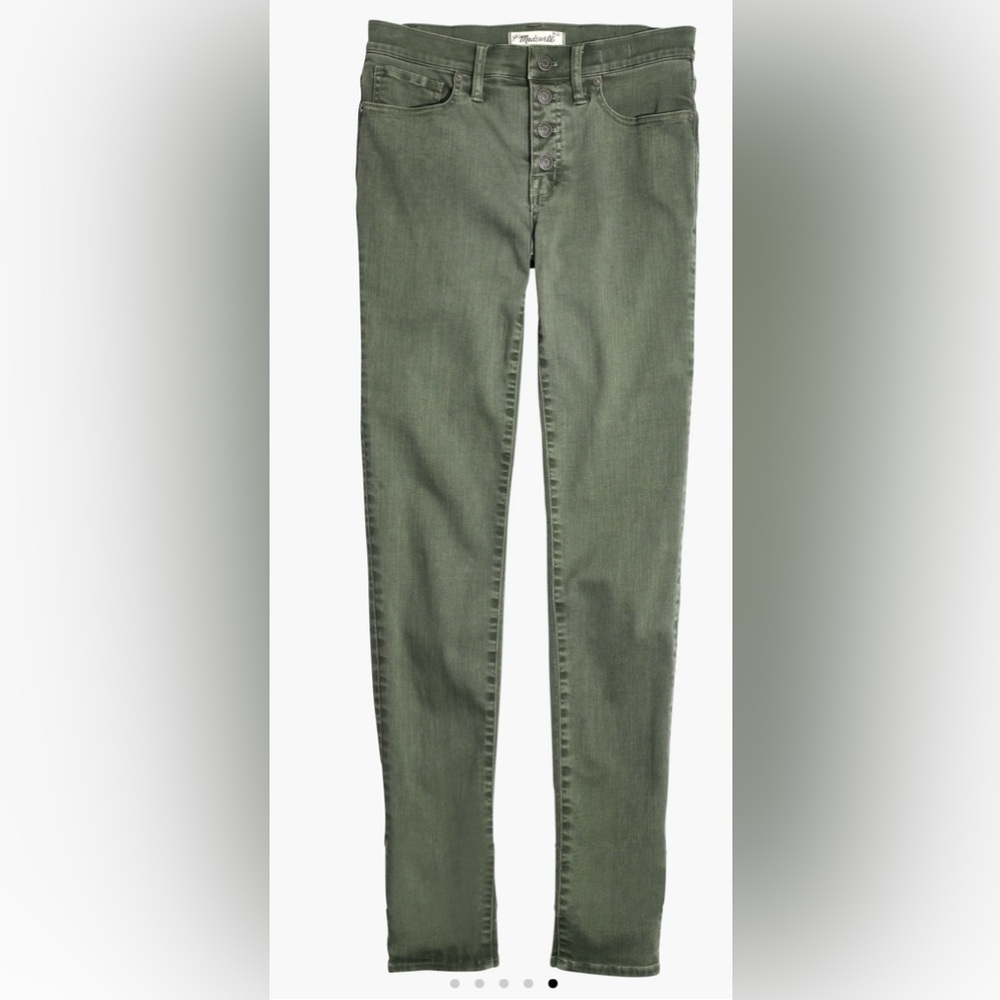 NWT Madewell 9” high-rise skinny jeans: garment-dyed button-front edition